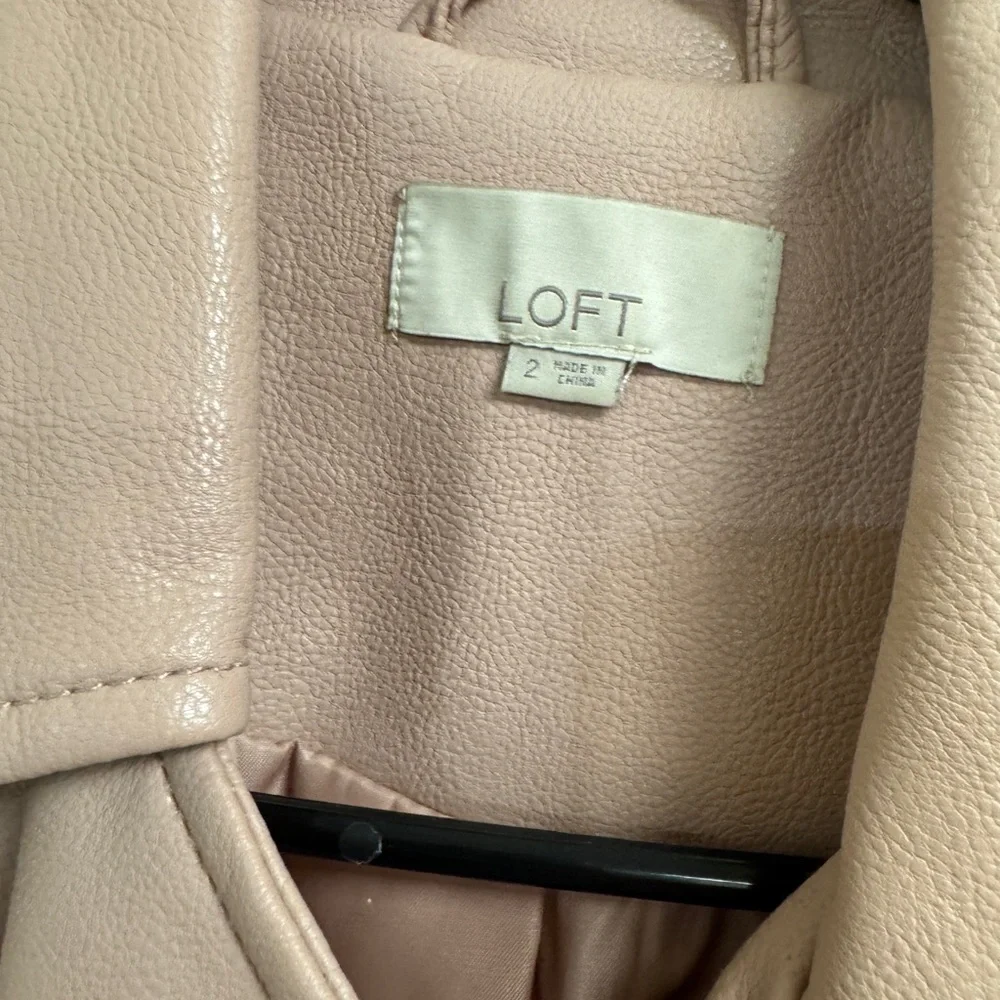 LOFT Blush Leather Moto Jacket - Picture 2 of 2